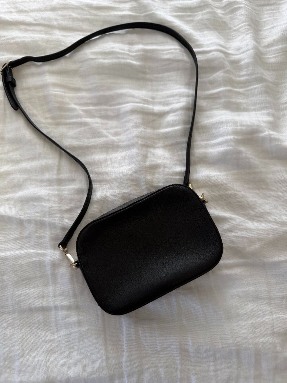 Pop & Suki Black Leather Camera Bag